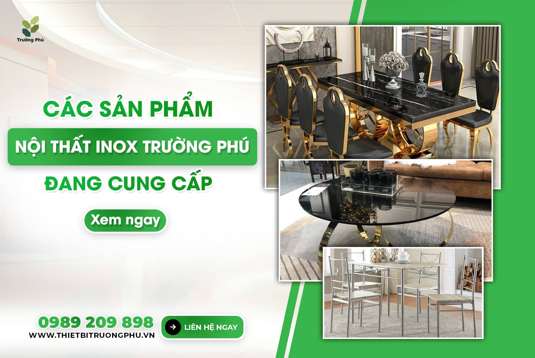 Trường Phú đang cung cấp những sản phẩm nội thất inox nào?
