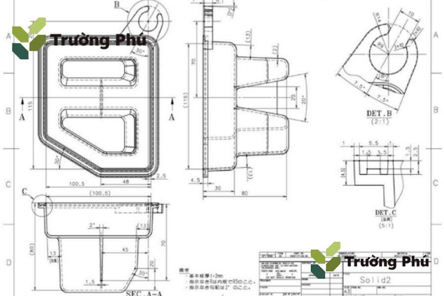 Trường Phú nhận gia công theo bản vẽ kỹ thuật có sẵn, đúng thông số