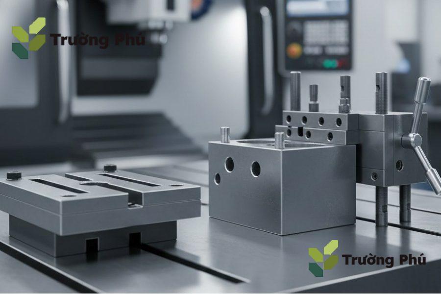 Jig định vị giúp cố định và xác định chính xác vị trí chi tiết khi gia công.