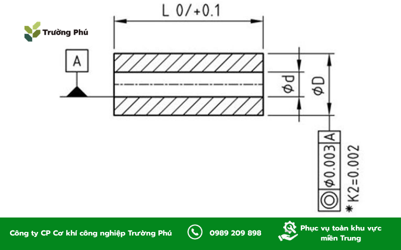 Bản vẽ bạc cần chú ý đường kính, chiều dài và độ đồng tâm