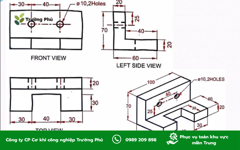 Bản vẽ chi tiết dạng hộp khối và những điểm cần lưu ý khi đọc