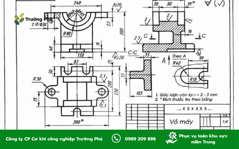 Bản vẽ gia công cơ khí - Cơ sở để chế tạo chi tiết chính xác